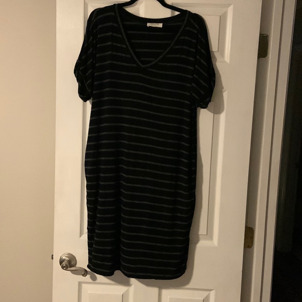 Zenana v neck T-shirt dress